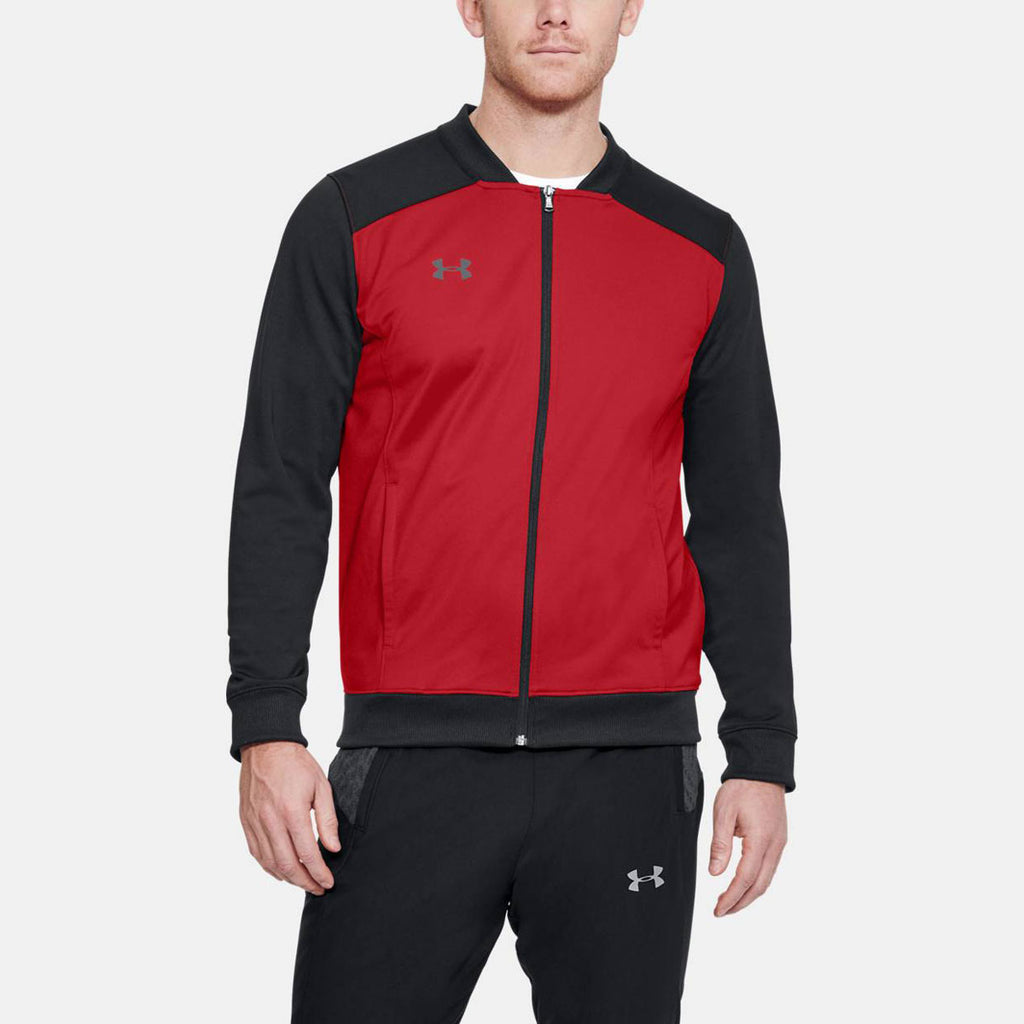 Under Armour Men's Red Black Challenger II Track Jacket