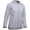 Under Armour Women's True Grey Heather Hustle Fleece Full Zip Hoody