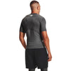 Under Armour Men's Carbon Heather/Black HeatGear Armour Short Sleeve Shirt