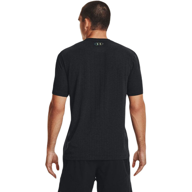 Under Armour Men's Black RUSH Seamless Short Sleeve