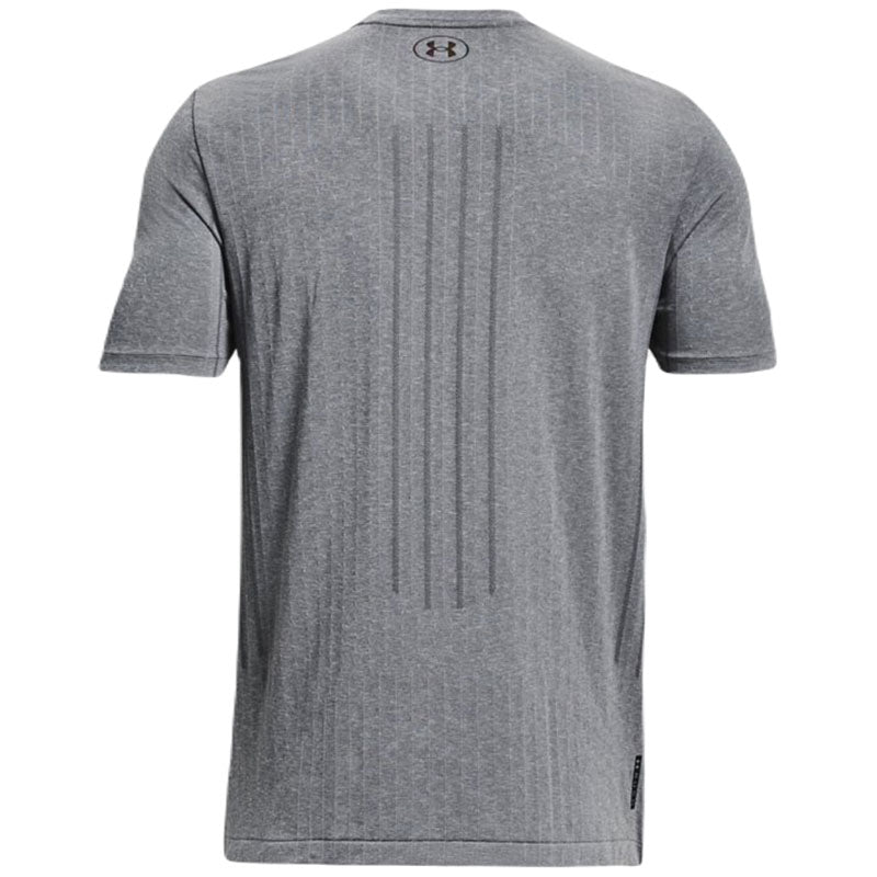 Under Armour Men's Pitch Grey/Black RUSH Seamless Short Sleeve