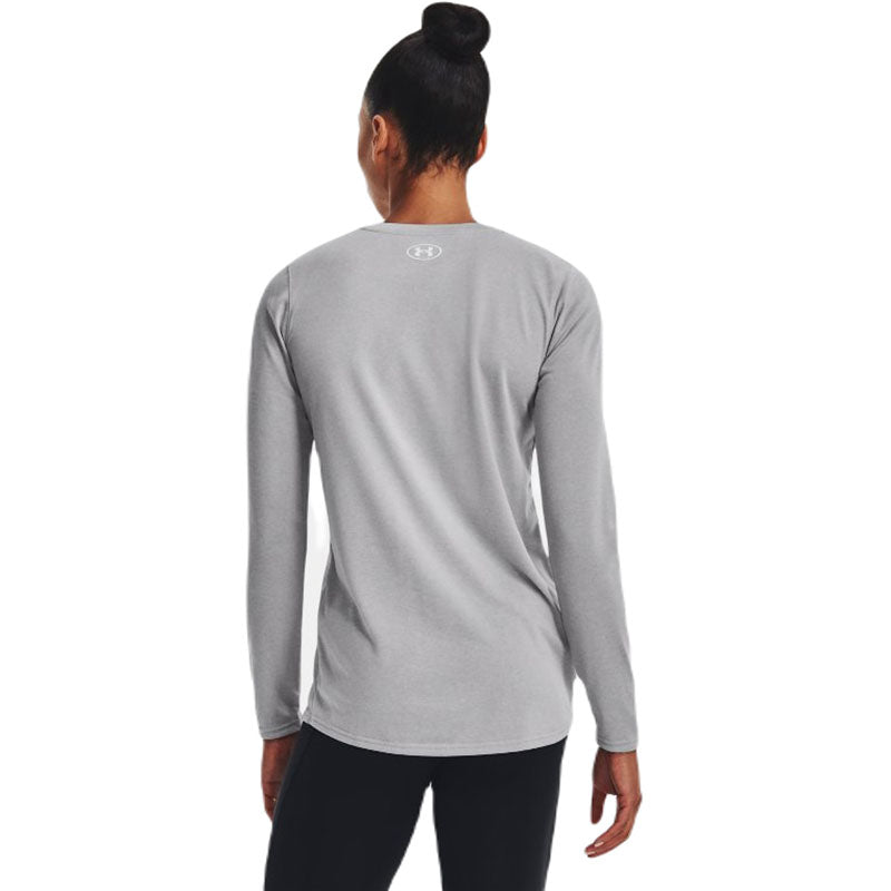 Under Armour Women's Mod Grey Light Heather/White Team Tech Long Sleeve