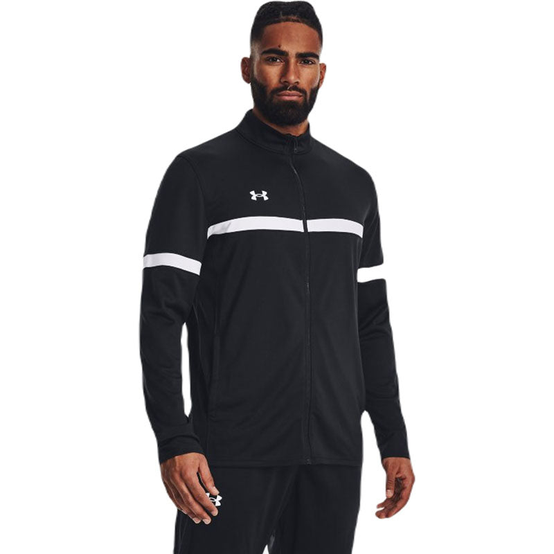 Under Armour Men's Black/White Team Knit Warm-Up Full Zip