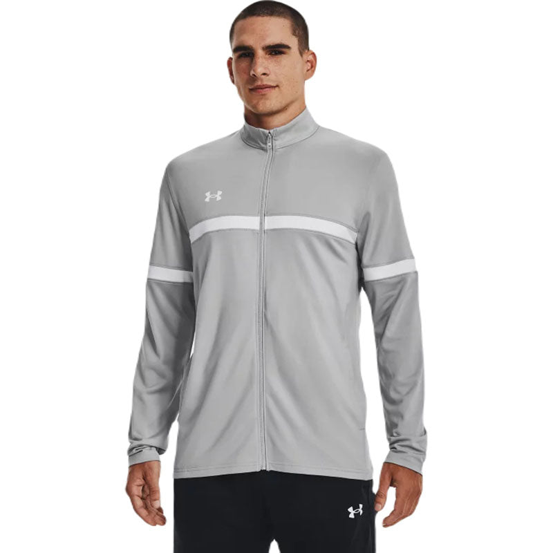 Under Armour Men's Mod Grey/White Team Knit Warm-Up Full Zip