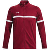 Under Armour Men's Cardinal/White Team Knit Warm-Up Full Zip