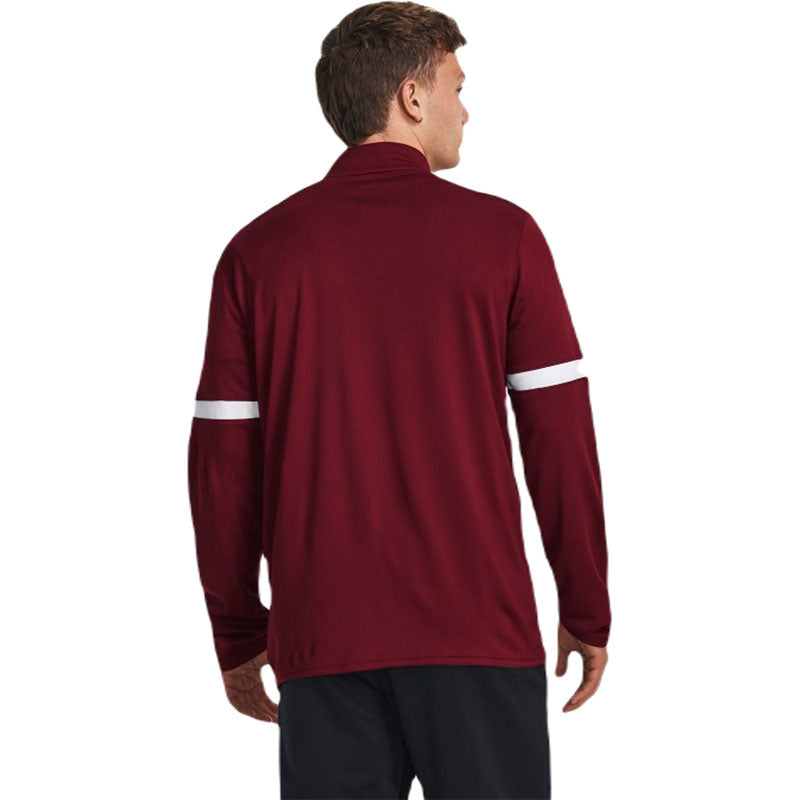 Under Armour Men's Cardinal/White Team Knit Warm-Up Full Zip