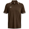 Under Armour Men's Cleveland Brown/White Team Tipped Polo