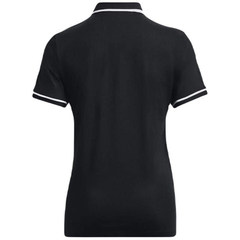 Under Armour Women's Black/White Team Tipped Polo