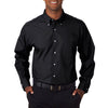 Van Heusen Men's Black Silky Poplin Dress Shirt