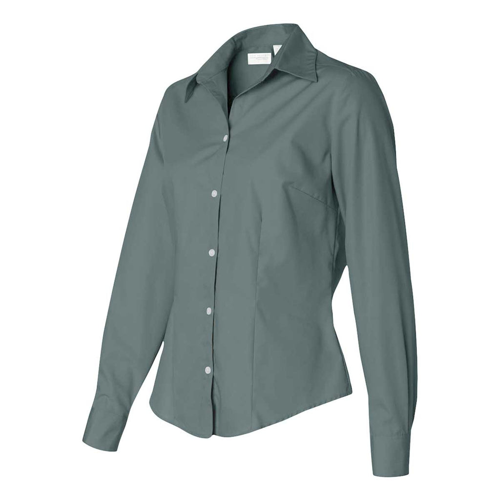 Van Heusen Women's Bayleaf Silky Poplin Dress Shirt