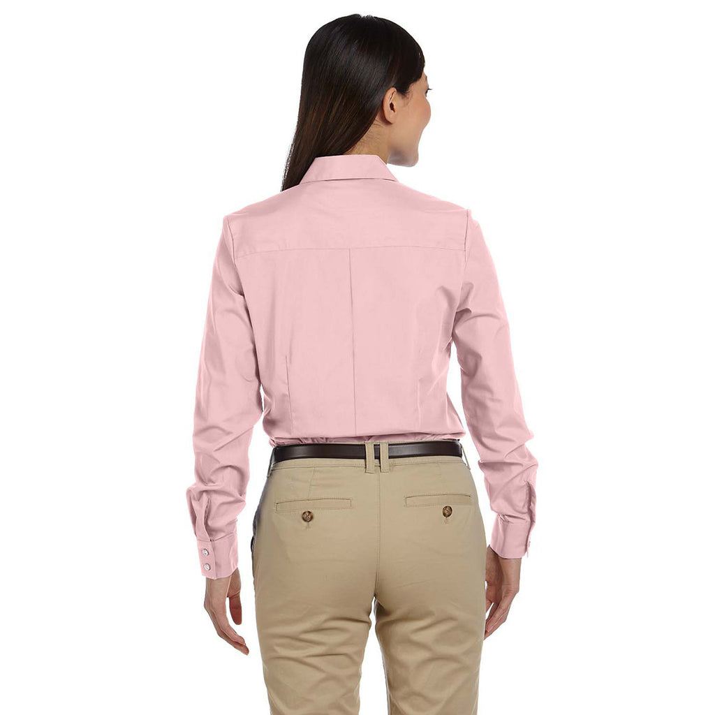 Van Heusen Women's Pink Silky Poplin Dress Shirt