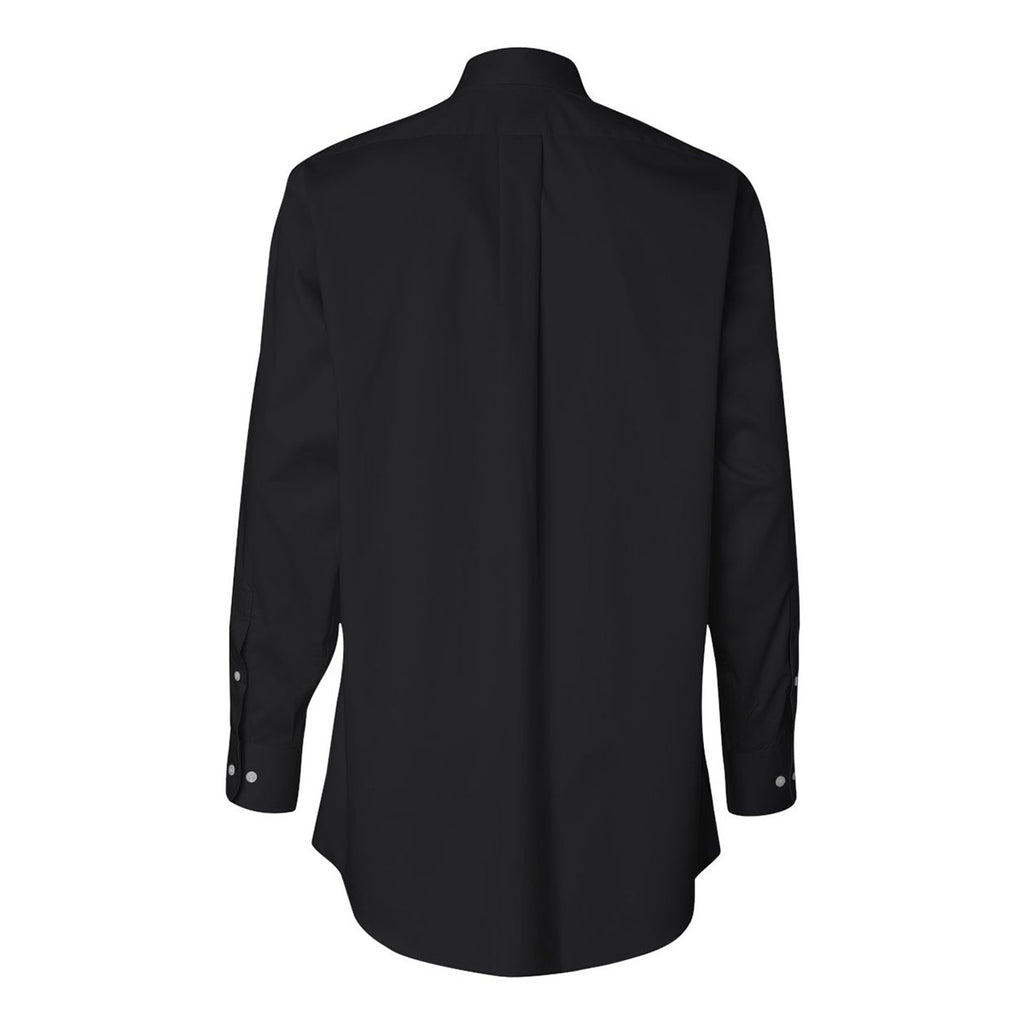 Van Heusen Men's Black Twill Long Sleeve Dress Shirt