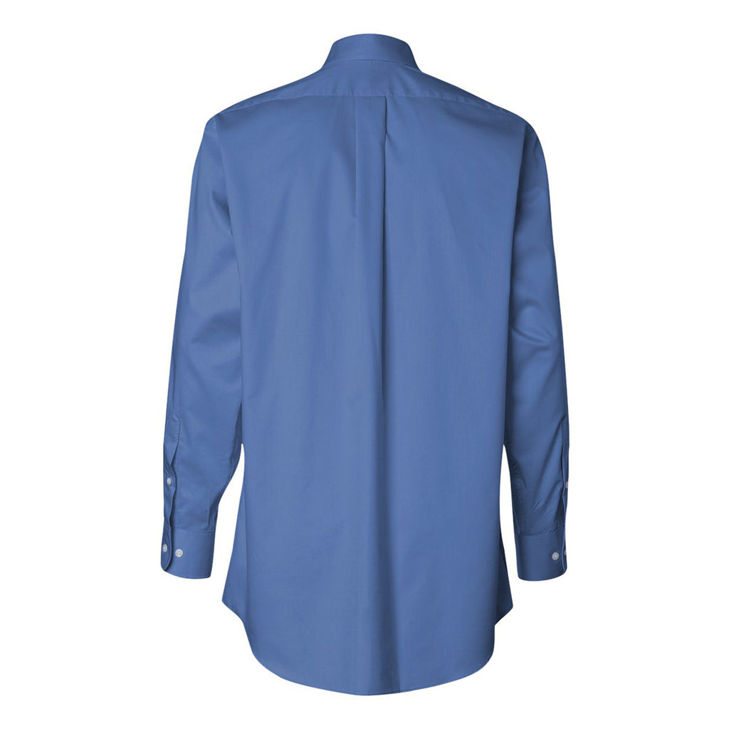 Van Heusen Men's Cobalt Twill Long Sleeve Dress Shirt