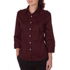 Van Heusen Women's Bordeaux 3/4 Sleeve Twil Dress Shirt