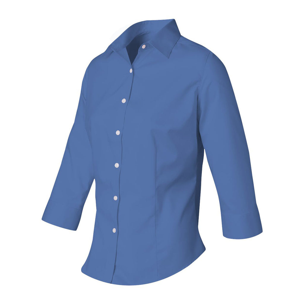 Van Heusen Women's Cobalt 3/4 Sleeve Twil Dress Shirt