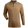 Edwards Men's Tan Blended Pique Long Sleeve Polo