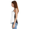 Next Level Women's White/Black Ideal Colorblock Racerback Tank