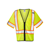 ML Kishigo Men's Lime Class 3 Mesh Zippered Vest