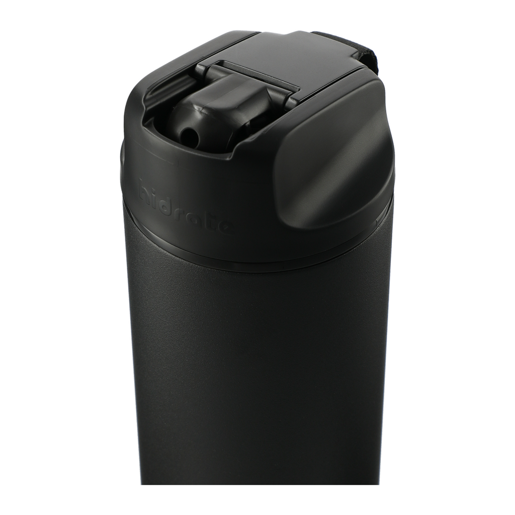 HidrateSpark Black Steel 21oz Straw Lid Bottle