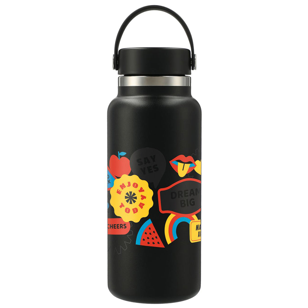 Hydro Flask Black Wide Mouth 32oz Bottle with Flex Cap