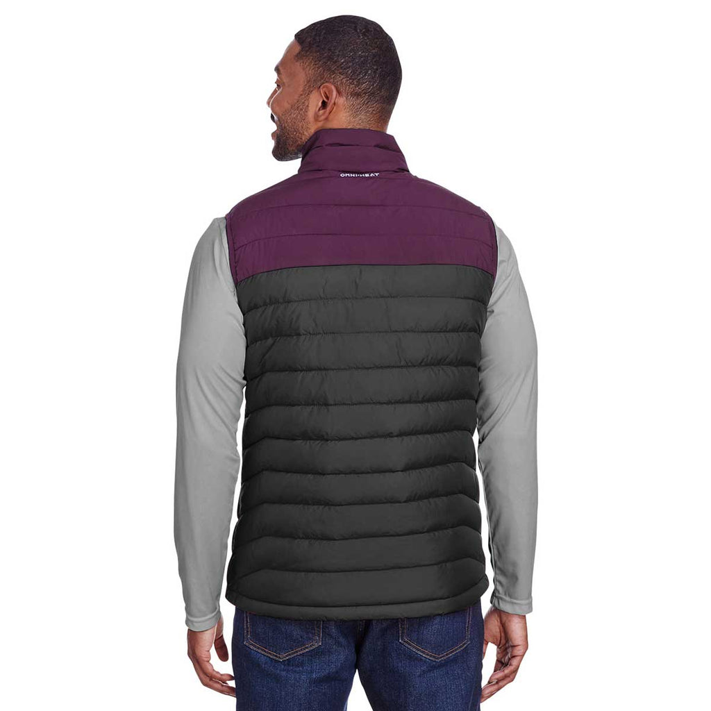 Columbia Men's Black Cherry/Shark Powder Lite Vest