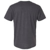 American Apparel Men's Heather Charcoal CVC Henley Tee