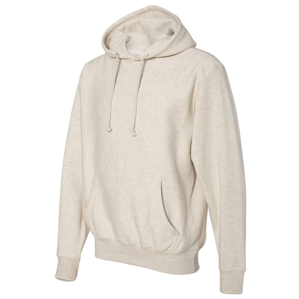 Weatherproof Men's Oatmeal Cross Weave Hooded Sweatshirt