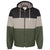 Weatherproof Men's Black/Khaki/Bronze Green Vintage Colorblocked Hooded Rain Jacket