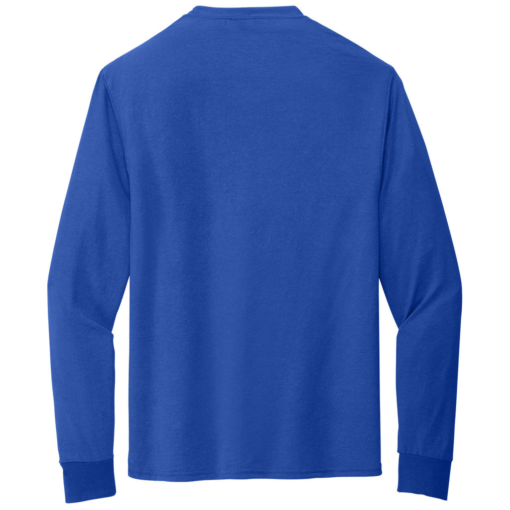 Jerzees Unisex Royal Dri-Power 100% Polyester Long Sleeve T-Shirt