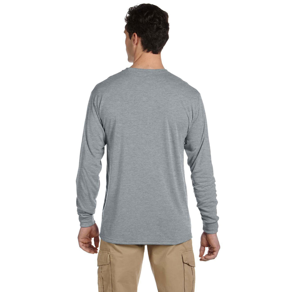 Jerzees Men's Athletic Heather 5.3 Oz Dri-Power Sport Long-Sleeve T-Shirt