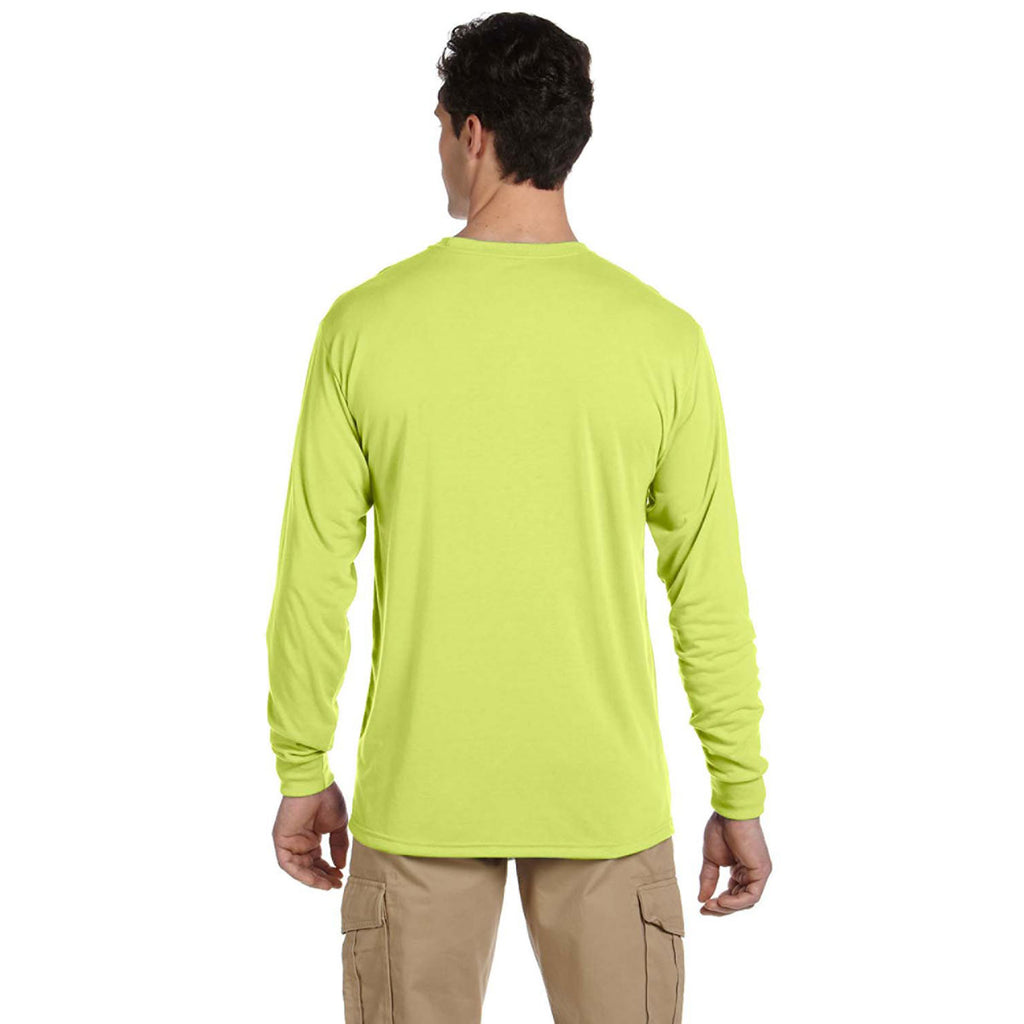 Jerzees Men's Safety Green 5.3 Oz Dri-Power Sport Long-Sleeve T-Shirt