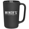 ETS Black 14 oz Ceramic Ledge Mug