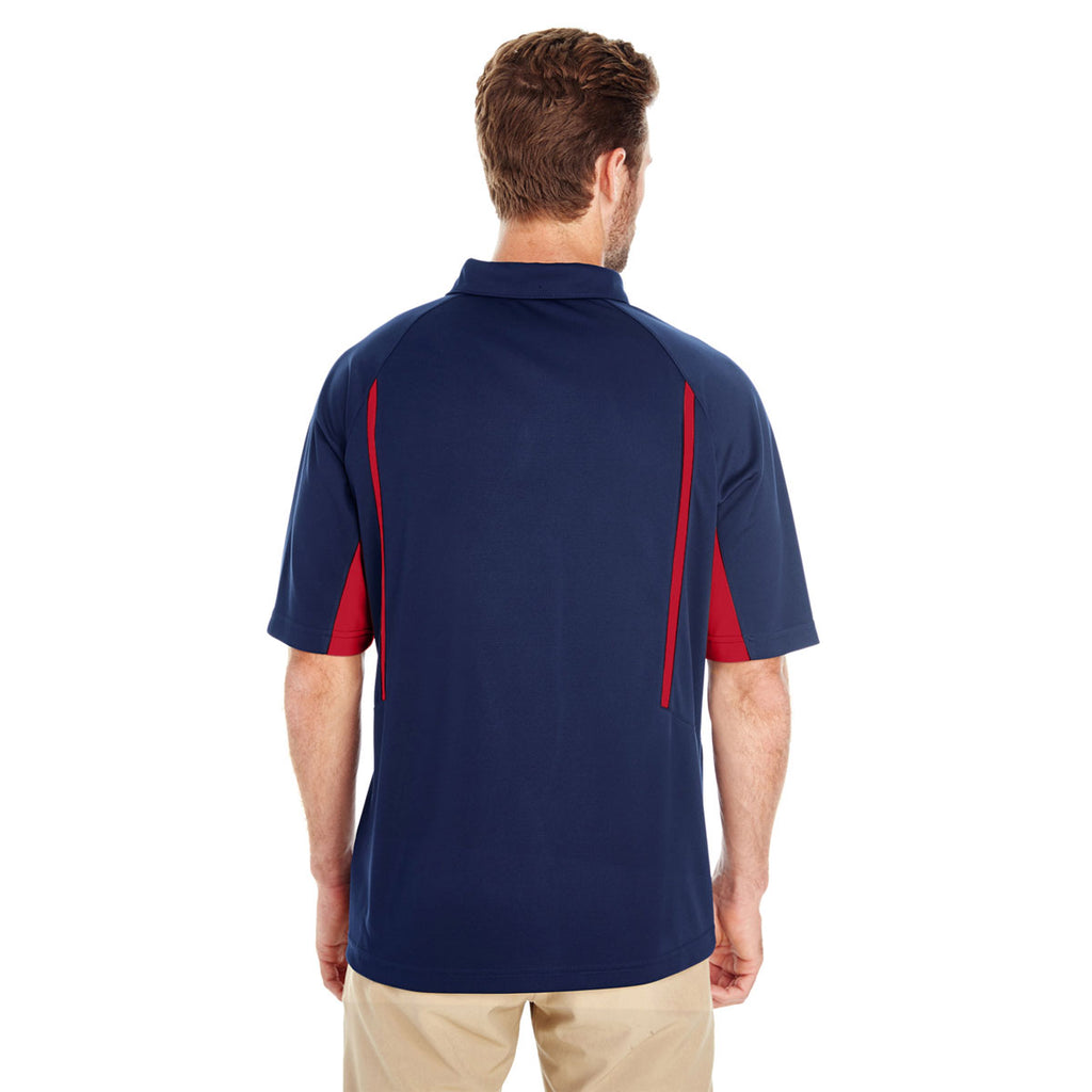 Holloway Men's Navy/Scarlet Avenger Short-Sleeve Polo