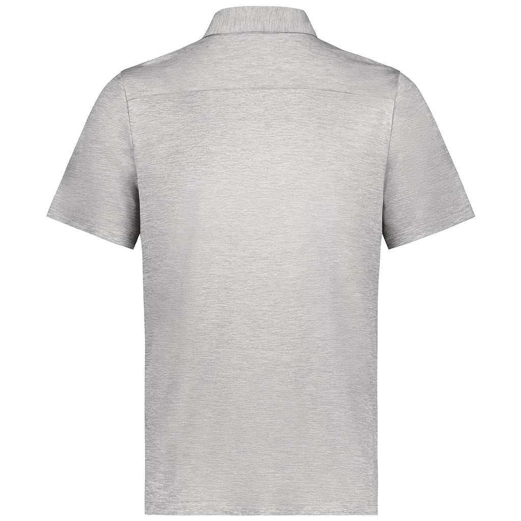 Holloway Men's Athletic Grey Heather Electrify Coolcore Polo