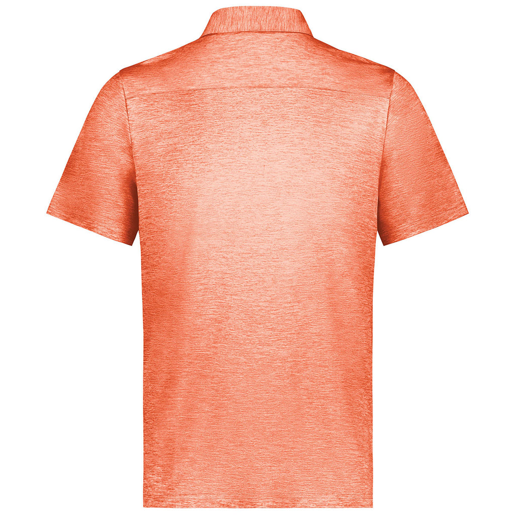 Holloway Men's Orange Heather Electrify Coolcore Polo