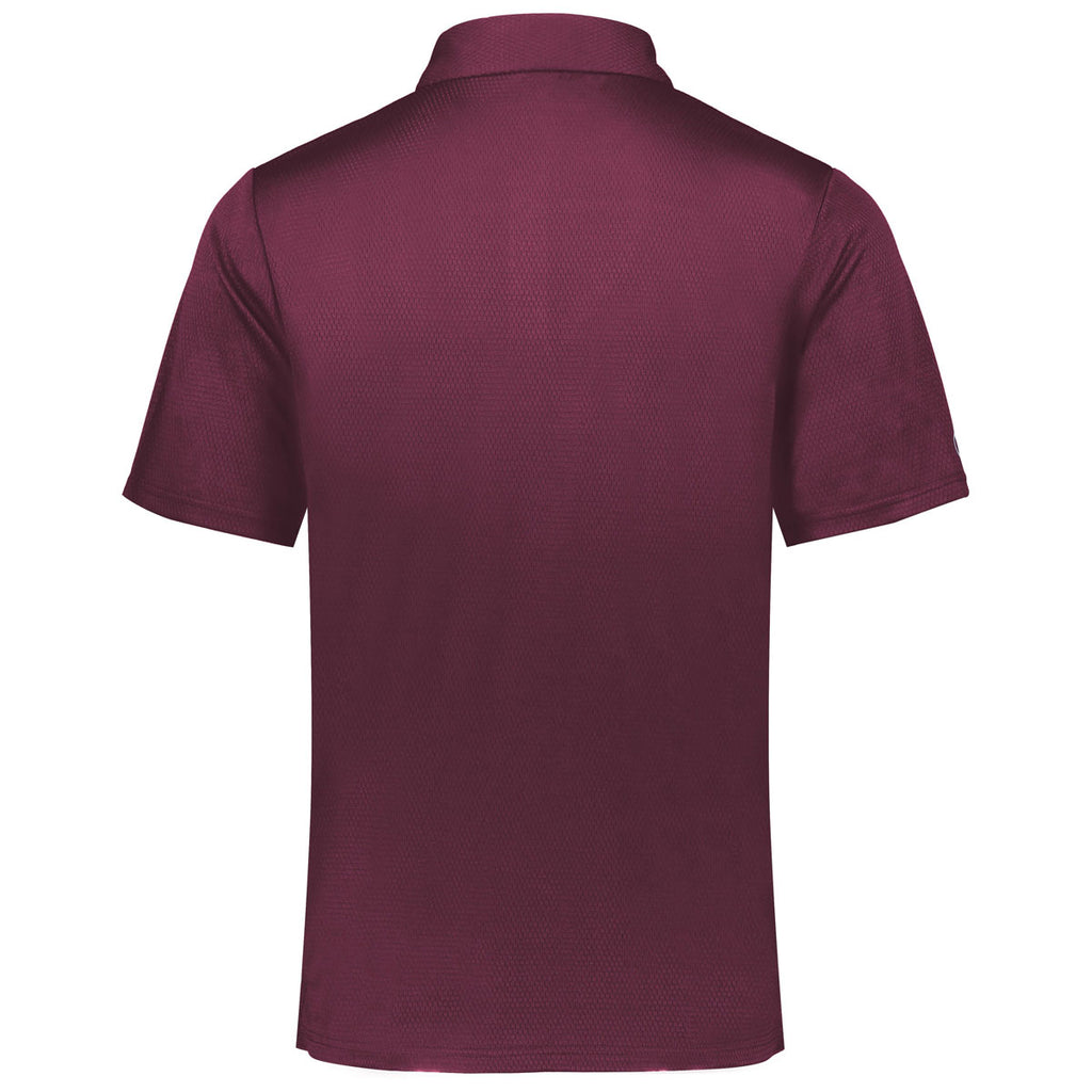 Holloway Men's Maroon/White Prism Bold Polo