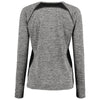 Holloway Women's Black Heather Electrify Coolcore Long Sleeve Tee