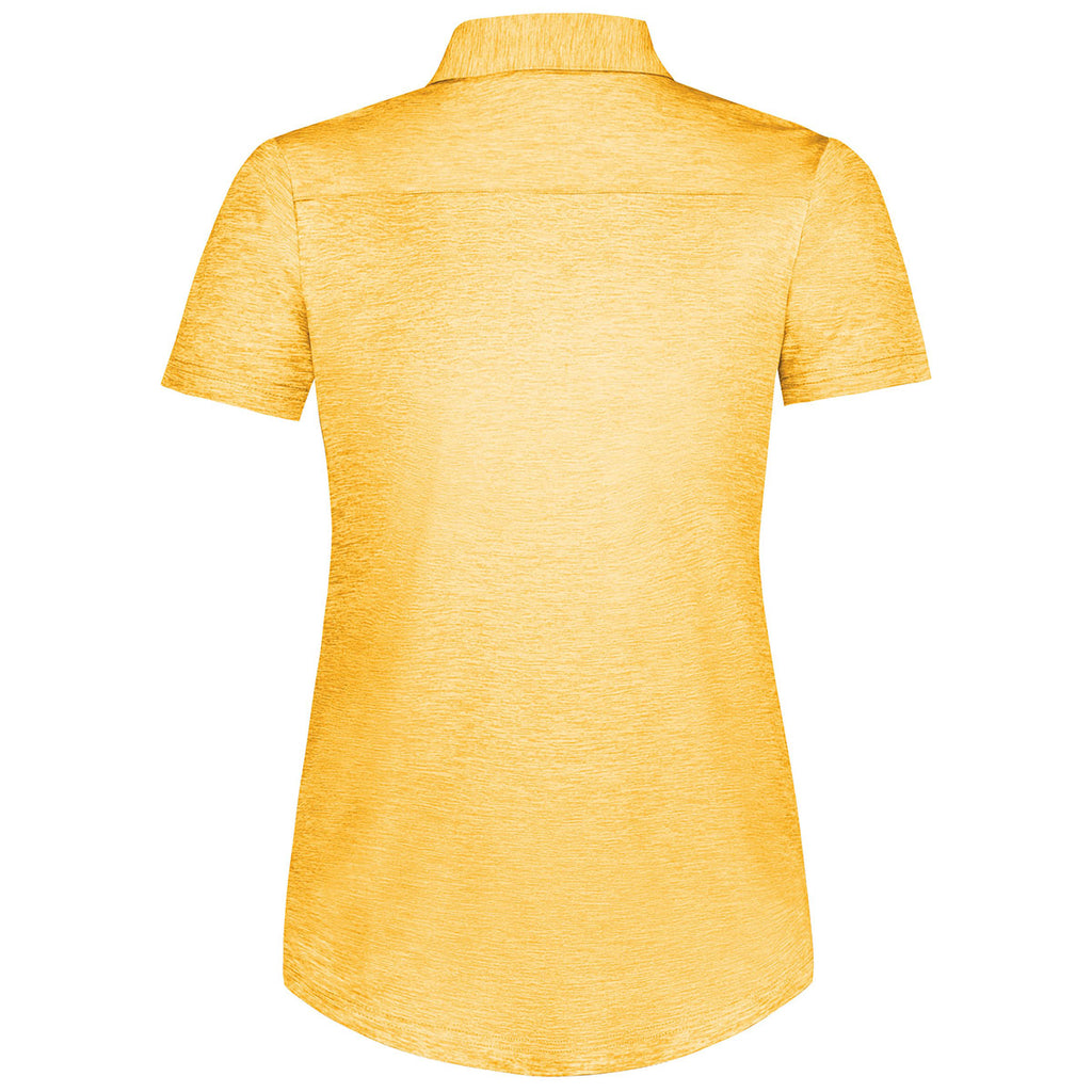 Holloway Women's Gold Heather Electrify Coolcore Polo