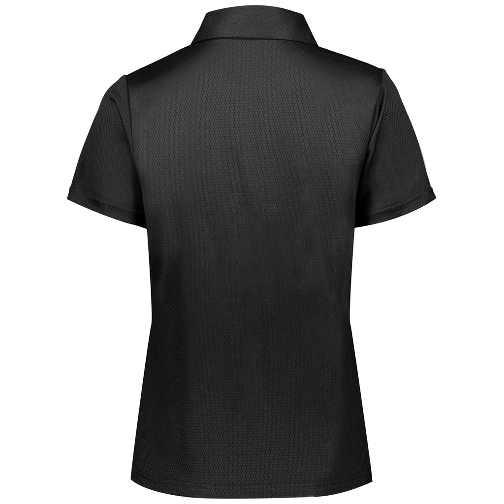 Holloway Women's Black/Carbon Prism Bold Polo