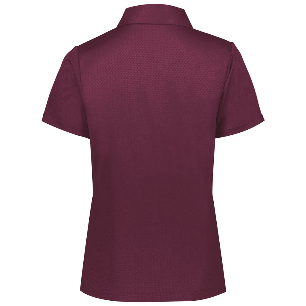 Holloway Women's Maroon/White Prism Bold Polo