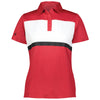 Holloway Women's Scarlet/White Prism Bold Polo