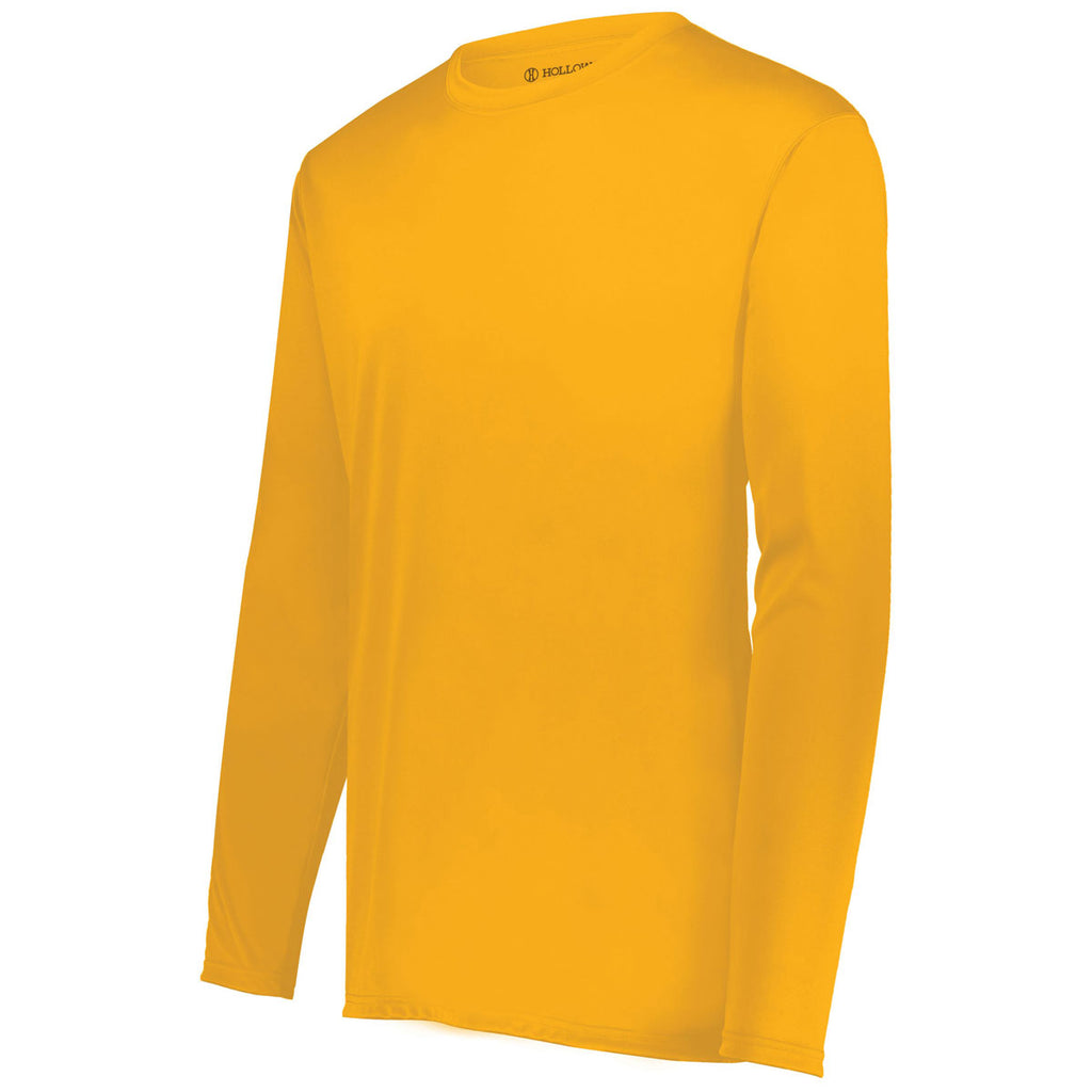 Holloway Men's Gold Momentum Long Sleeve Tee