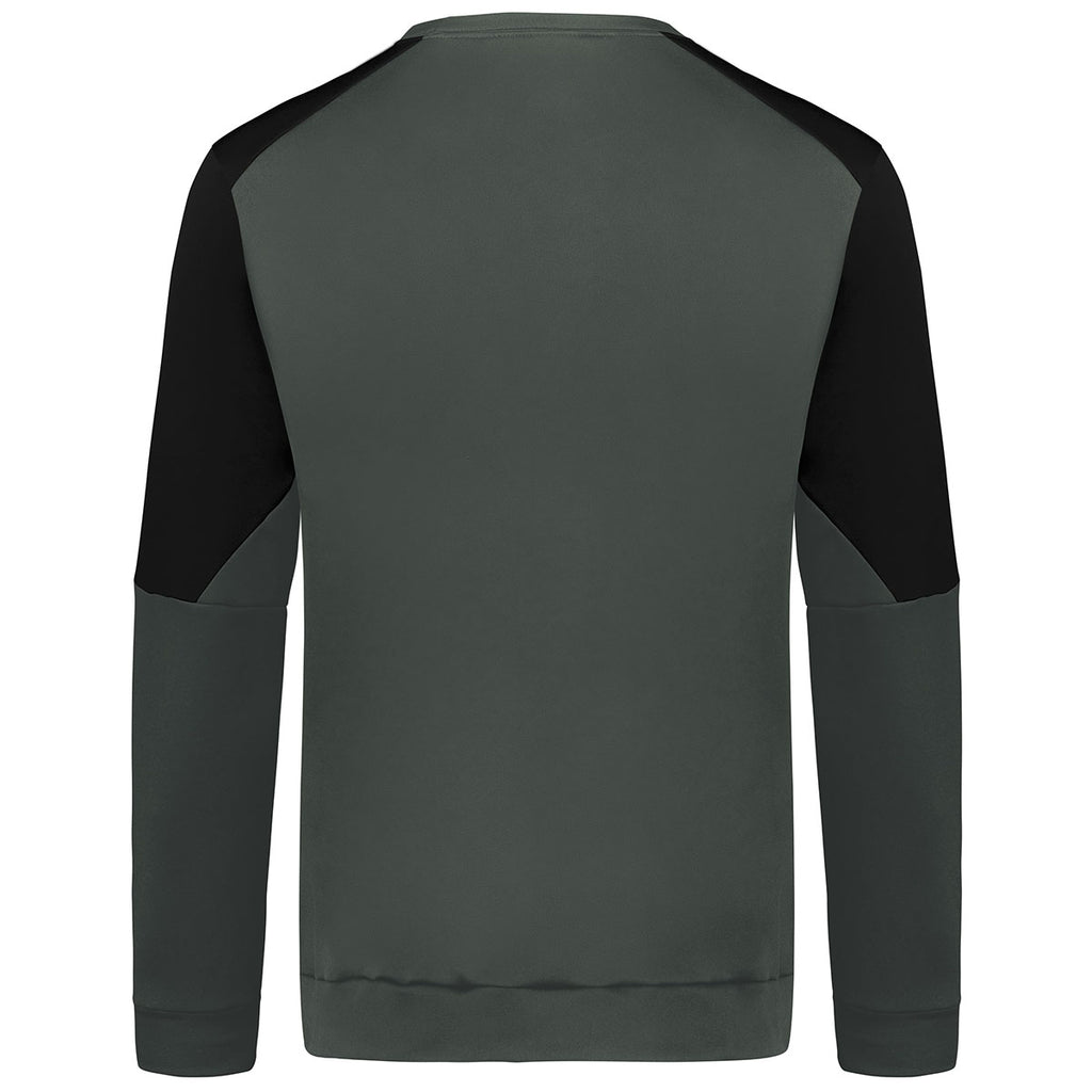 Holloway Men's Iron Black Momentum Team Fleece Crew