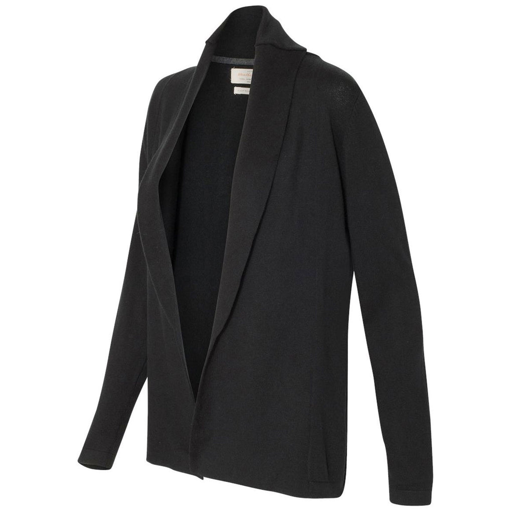 Weatherproof Women's Black Cotton Cashmere Cardigan