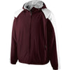 Holloway Men's Maroon/White Full Zip Hooded Homefield Jacket