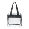 Leed's Black Game Day Clear Zippered Safety Tote