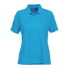 Vansport Women's Island Blue Omega Solid Mesh Tech Polo