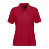 Vansport Women's Sport Red Omega Solid Mesh Tech Polo