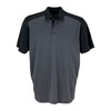 Vantage Men's Black/Dark Grey Two-Tone Polo