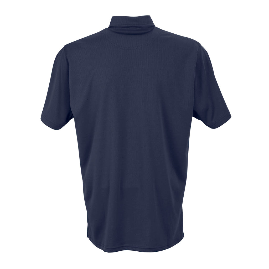 Vantage Men's Navy Micro-Waffle Mesh Polo